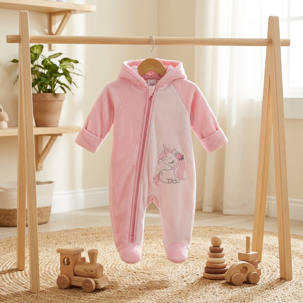 Unicorn Dreams Velour Babygro