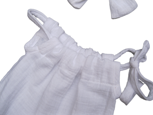 Baby Cotton Romper and Headband - Image 4