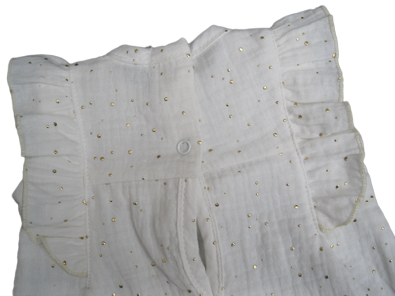 Muslin Dress & Pantaloons Set With Bow Detail - Image 3