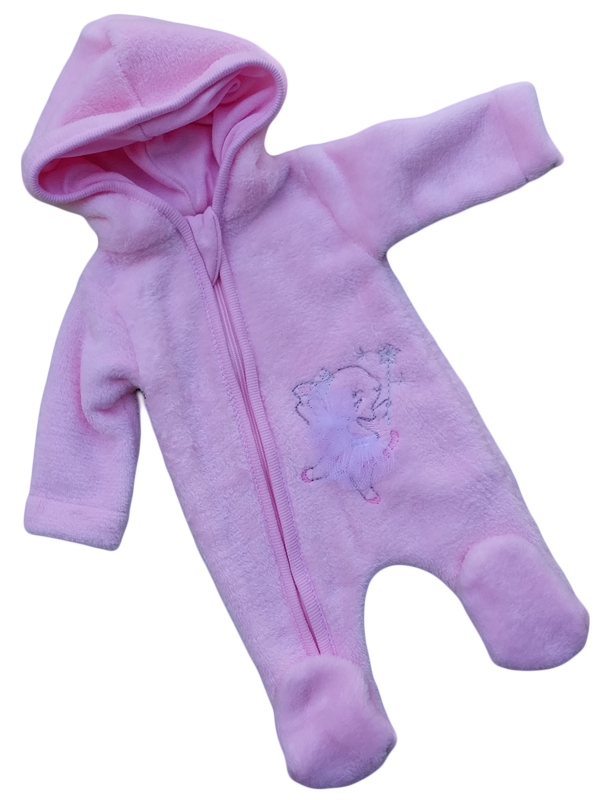 Bunny Cuddles Velour Babygro - Image 2
