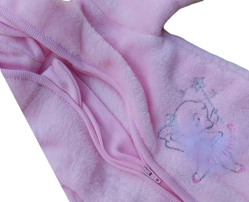 Bunny Cuddles Velour Babygro - Image 5