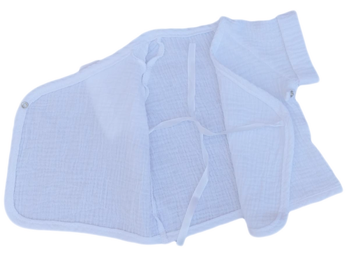 White Muslin 2-Piece Set – Gender Neutral Baby Outfit - Image 3