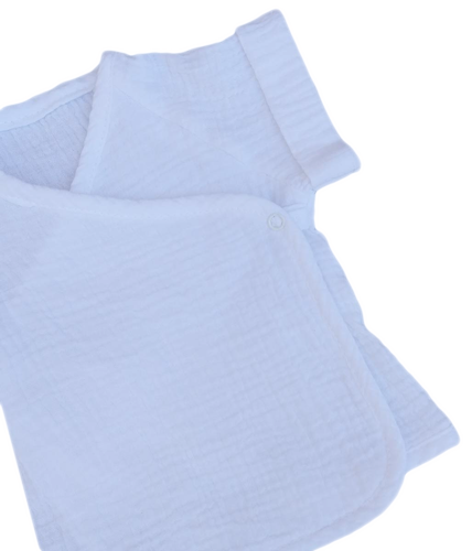 White Muslin 2-Piece Set – Gender Neutral Baby Outfit - Image 5