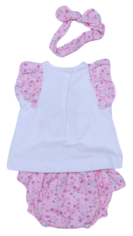 Baby Ele Frilly Set with Headband - Image 3