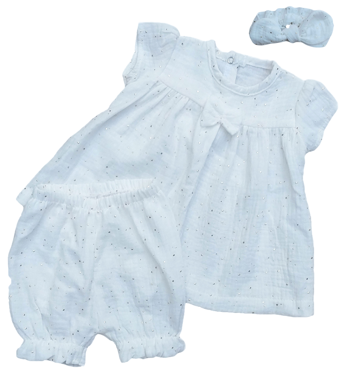 Twinkle Charm Muslin Dress Set - Image 3