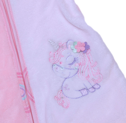 Unicorn Dreams Velour Babygro - Image 5