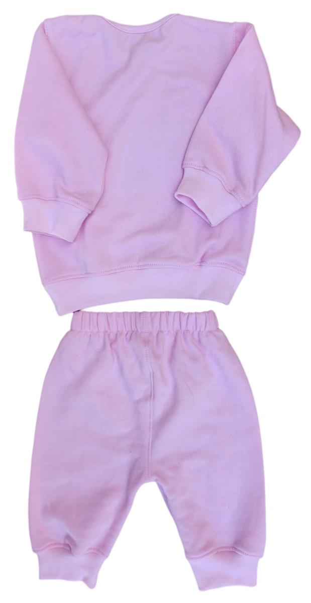 Baby Pink Sweatshirt & Pants Set - Image 3