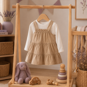 Cinnamon Charm Pinafore Set