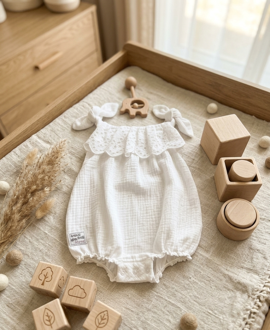 Muslin Strappy Romper