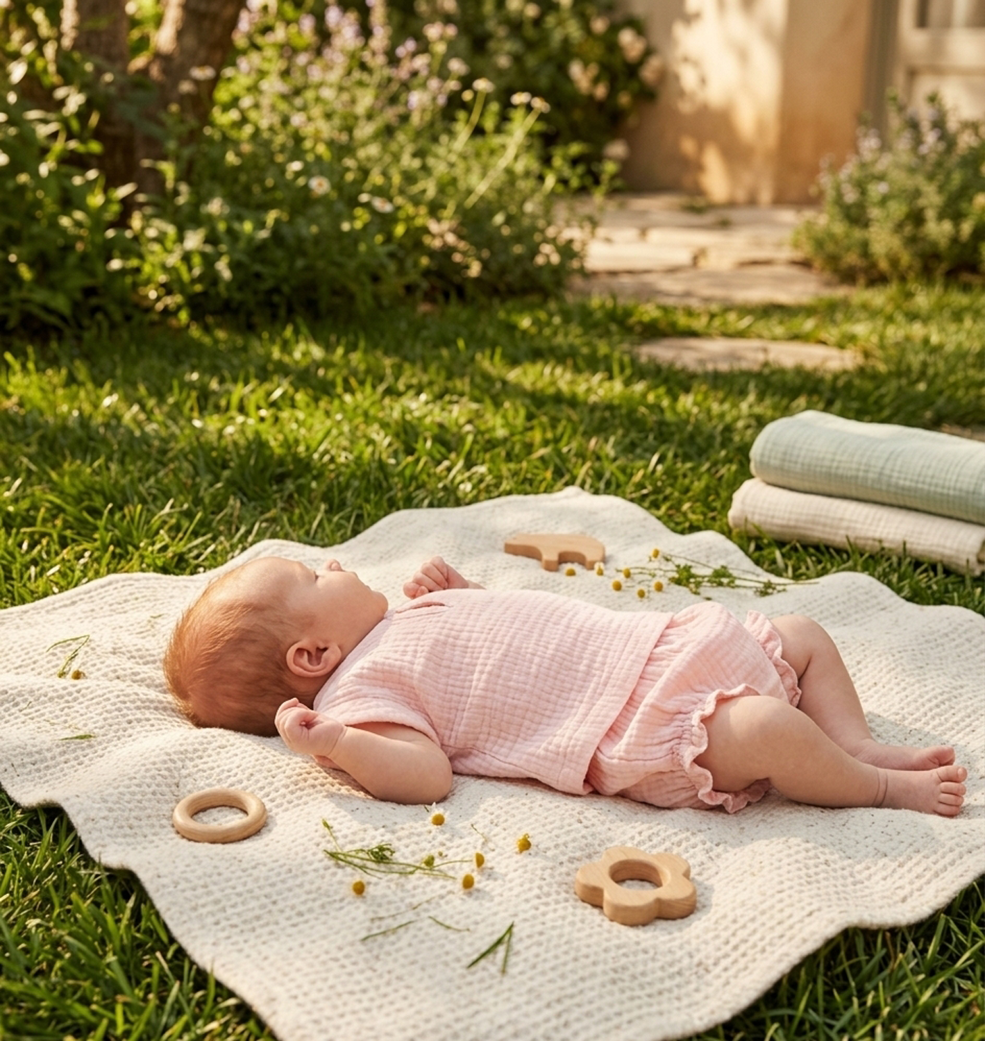 Blossom Muslin Co-Ord Set – 100% Cotton Baby Outfit - Image 5