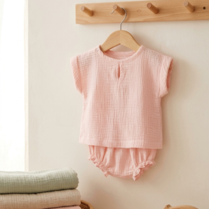 Blossom Muslin Co-Ord Set – 100% Cotton Baby Outfit
